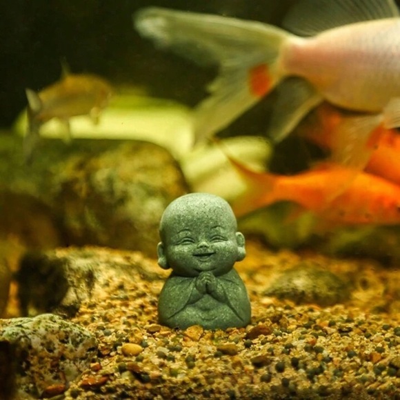 Gray Stone Buddha Figurine - Picture 2 of 2